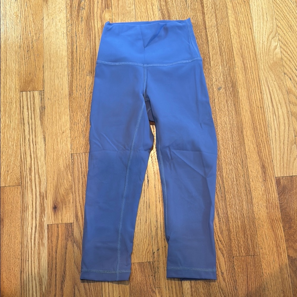 Lululemon Athletica Blue Leggings Fitted Stretchy Athleisure Kids 0